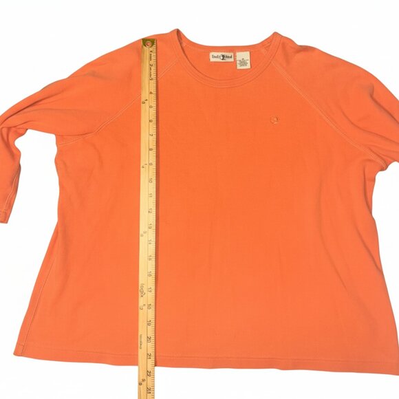 Modern Woman Duck Head Orange/Peach 3/4 Sleeve Shirt - Picture 4 of 8